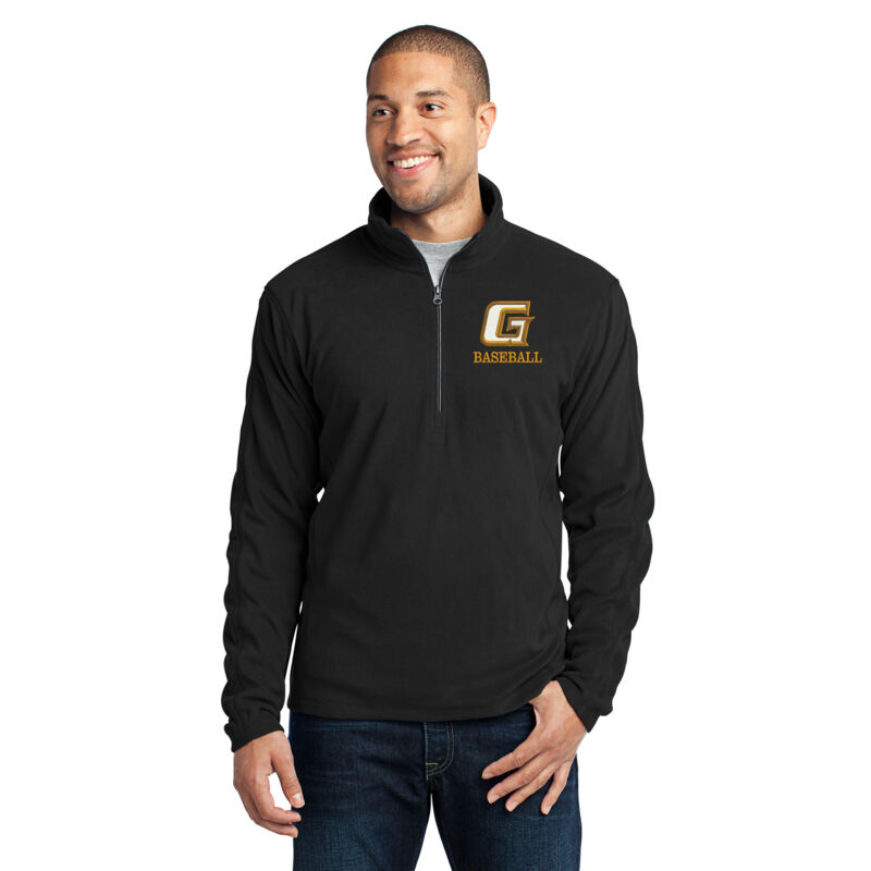G Baseball Embroidered Quarter Zip Microfleece Jacket Thumbnail