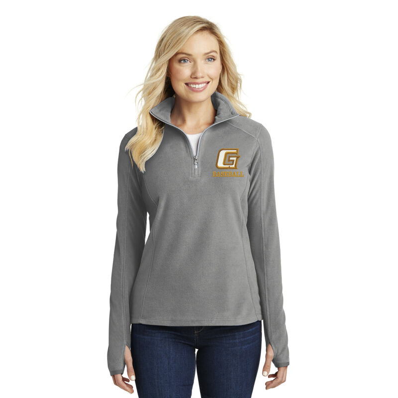 G Baseball Embroidered LADIES Quarter Zip Microfleece Jacket Thumbnail